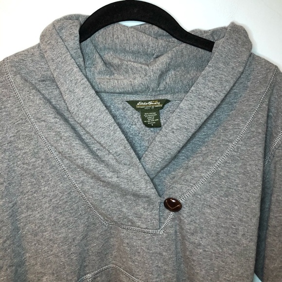 Eddie Bauer Gray Long Sleeve Sweater with Pocket - Picture 4 of 6